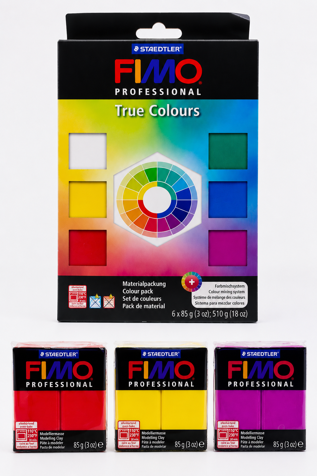 FIMO Professional True Colours STAEDTLER – Coffret de 6 couleurs