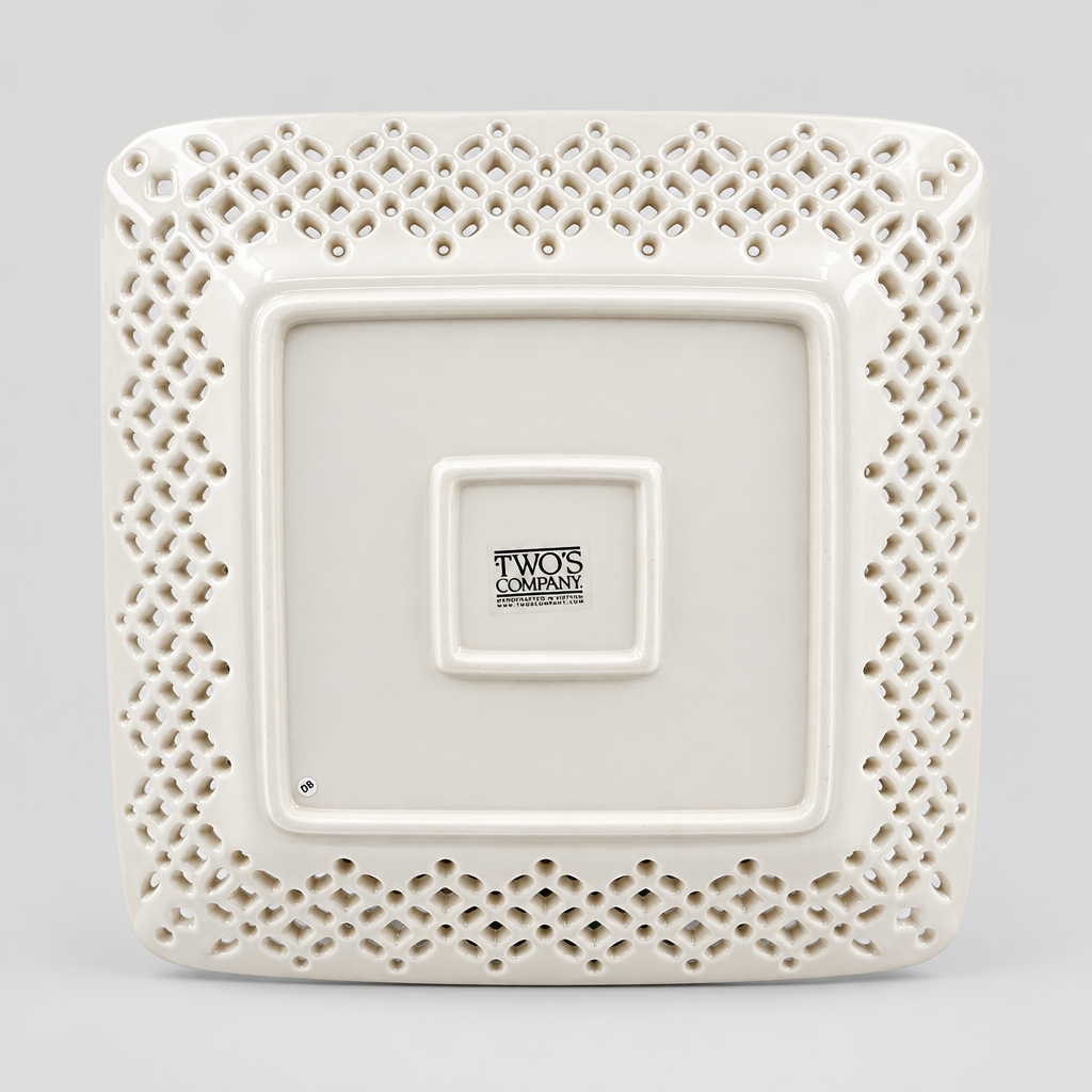 Assiettes ajourées en céramique (12 pièces)