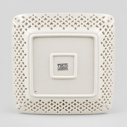Assiettes ajourées en céramique (12 pièces)
