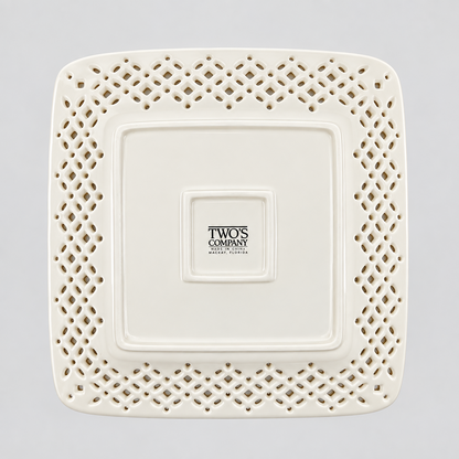 Assiettes ajourées en céramique (12 pièces)