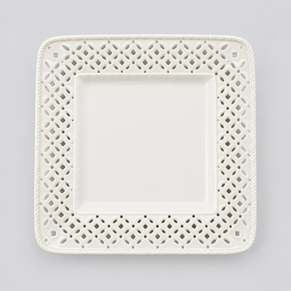 Assiettes ajourées en céramique (12 pièces)