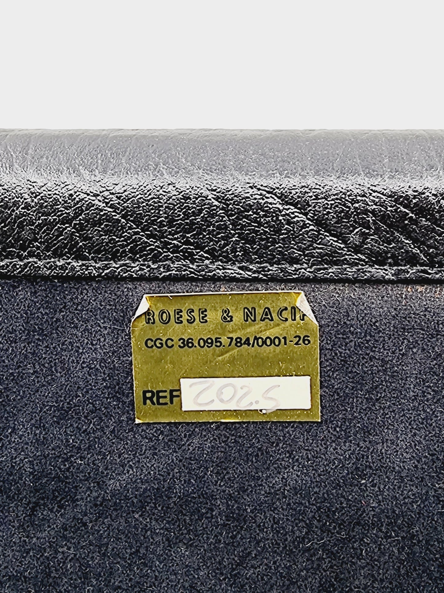 Mallette de travail en cuir noir avec serrure à combinaison