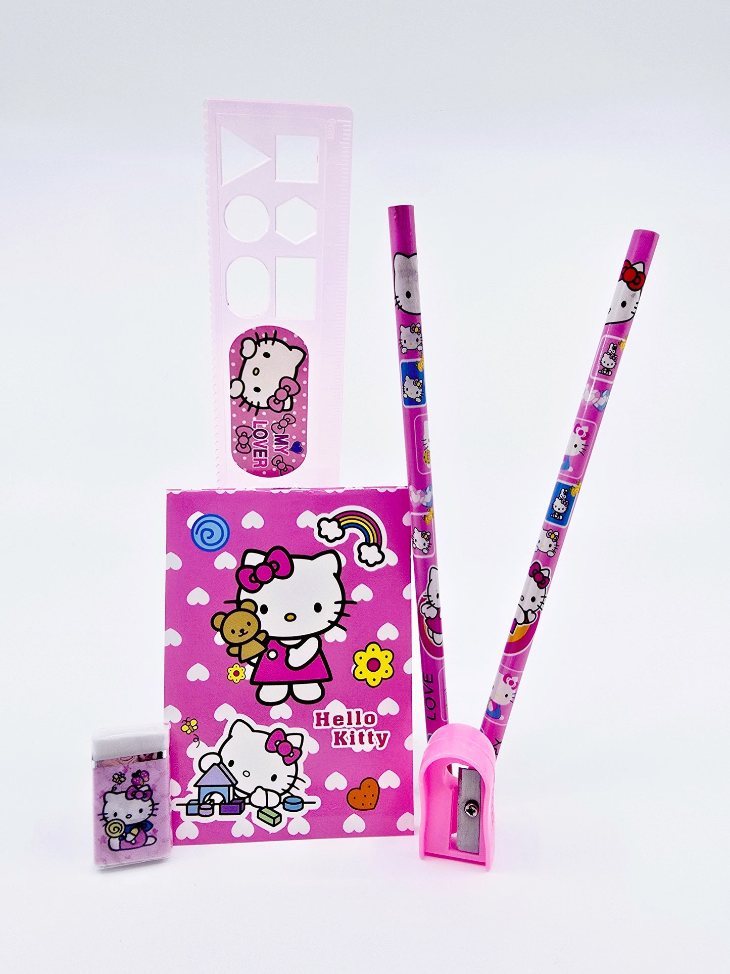 Set de papeterie Hello Kitty (7 pièces)