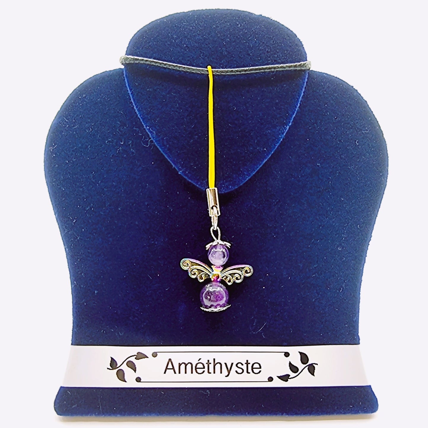Ange porte-bonheur - Améthyste libellule