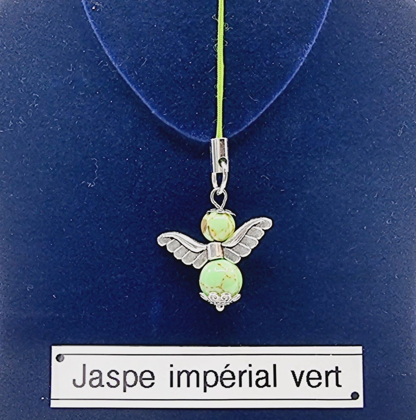 Ange porte-bonheur - Jaspe impérial vert