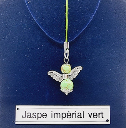 Ange porte-bonheur - Jaspe impérial vert