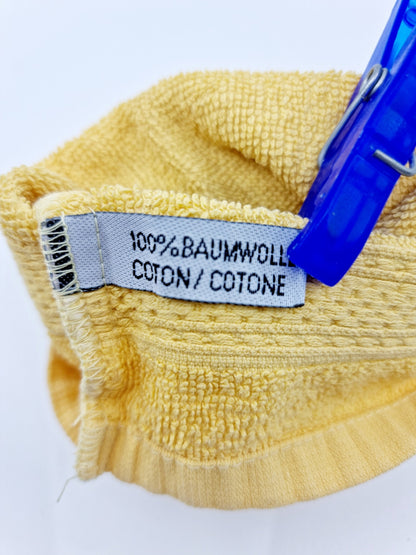 Gant de toilette jaune 19 x 14 cm (2 pièces)