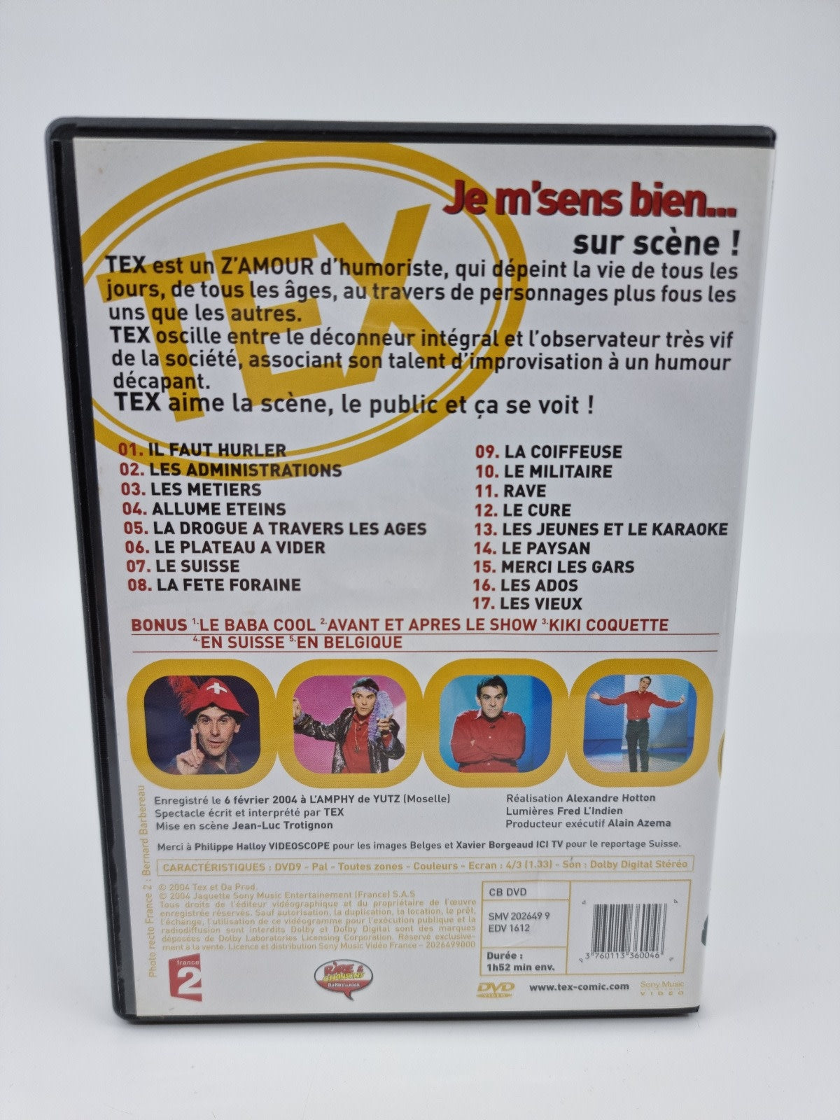 DVD - Tex je m'sens bien... sur scène !