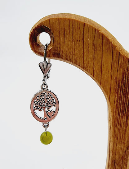 Boucles d'oreilles arbre de vie - Olivine