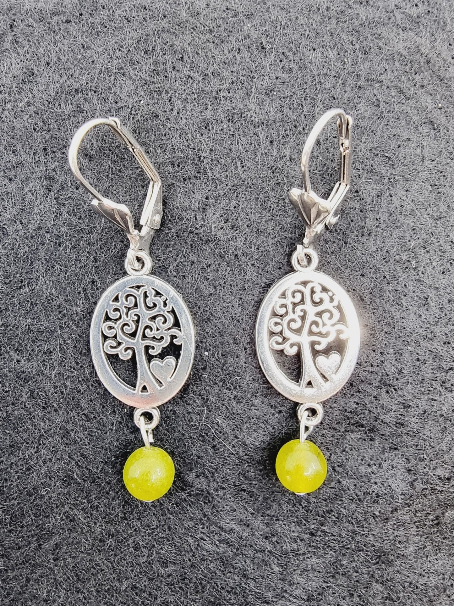 Boucles d'oreilles arbre de vie - Olivine