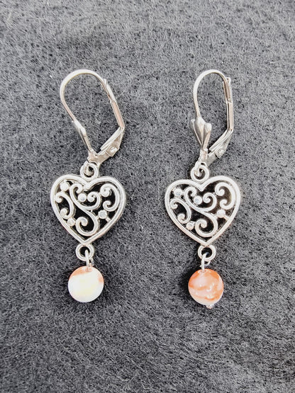 Boucles d'oreilles coeur - Variscite