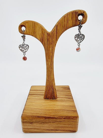 Boucles d'oreilles coeur - Variscite