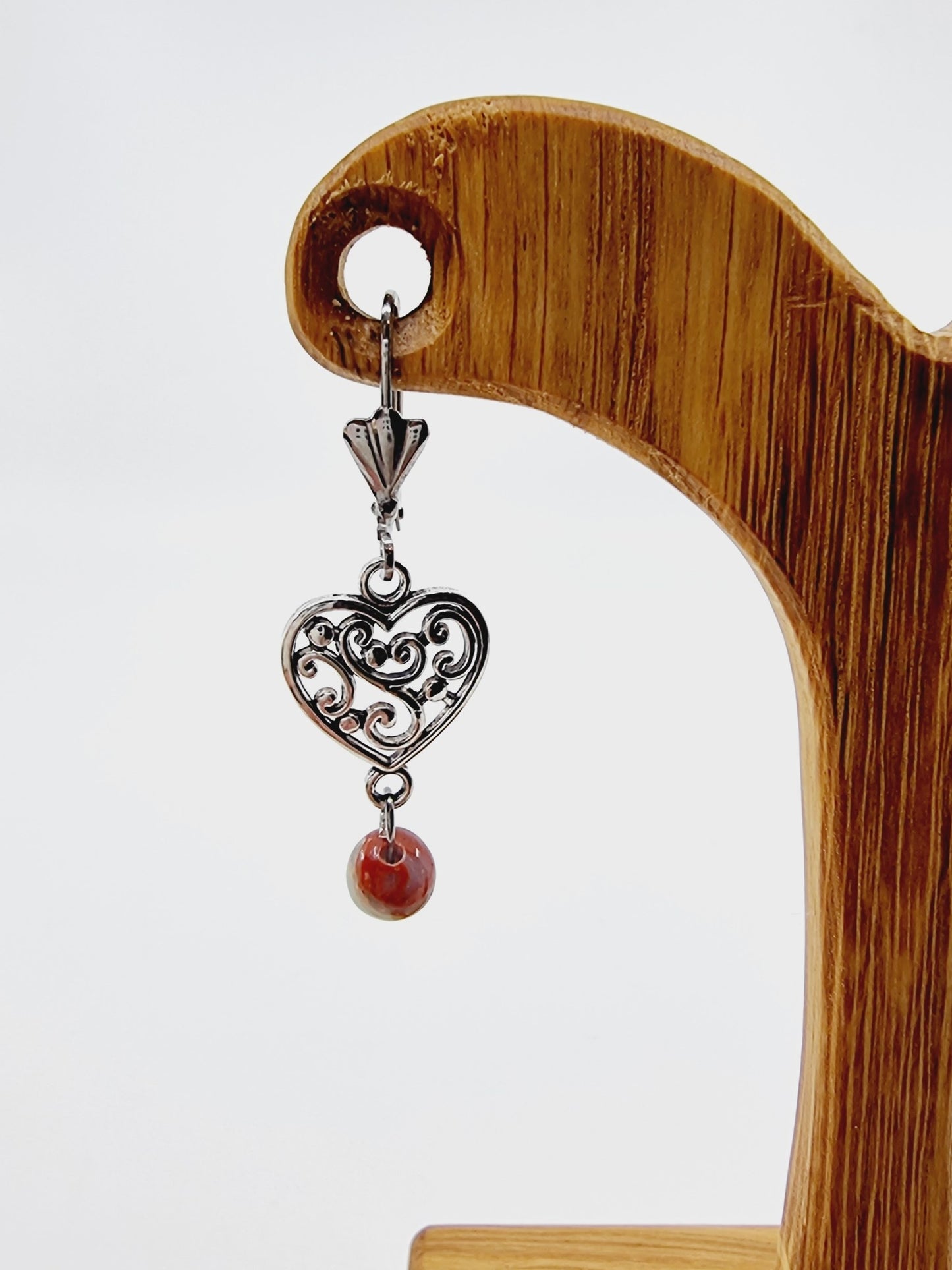 Boucles d'oreilles coeur - Variscite