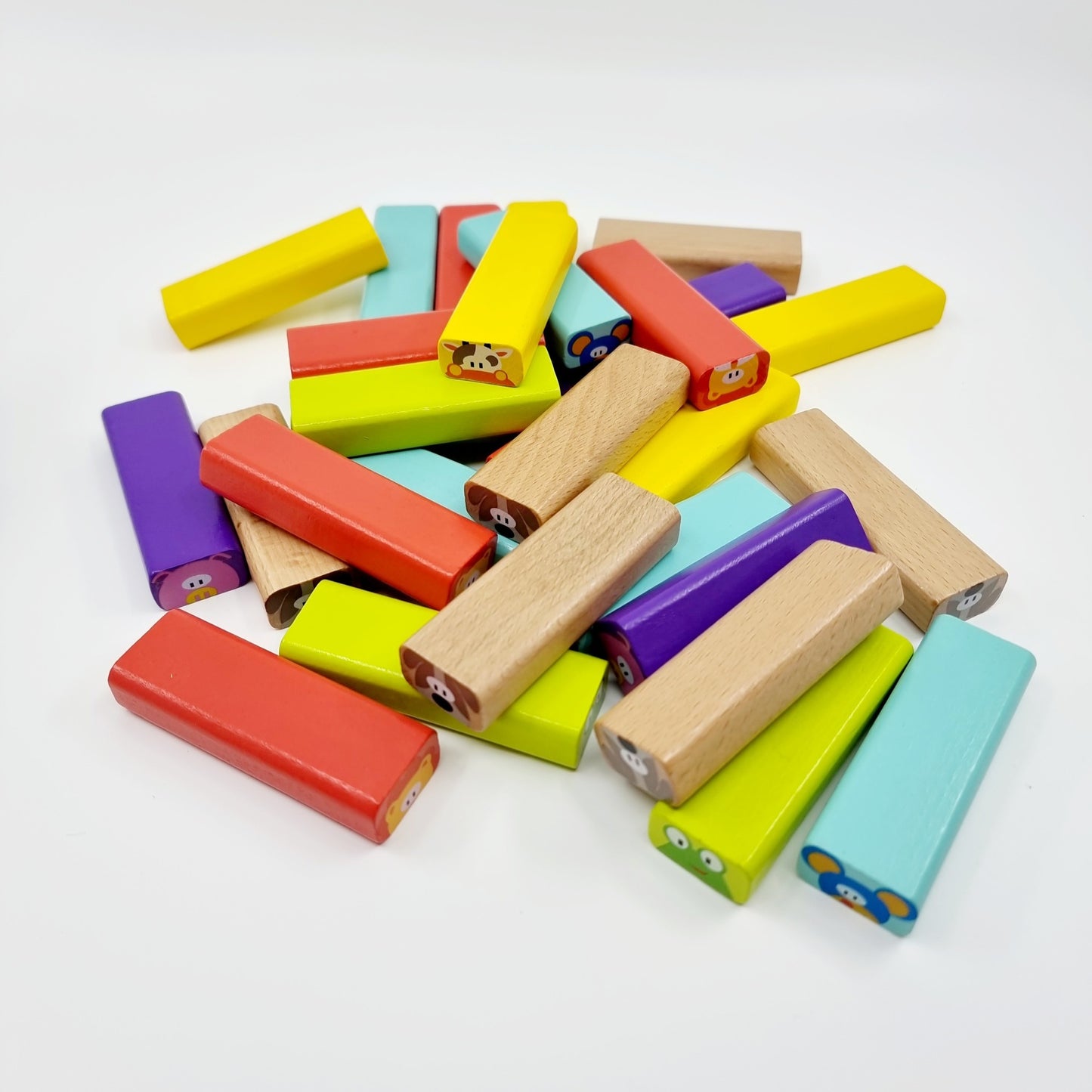 Blocs empilables en bois - Animalitos