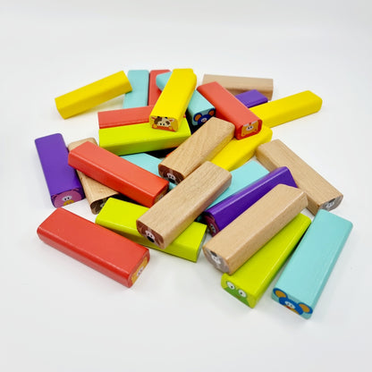 Blocs empilables en bois - Animalitos