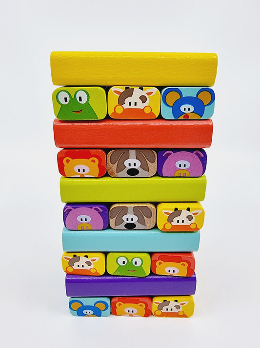Blocs empilables en bois - Animalitos