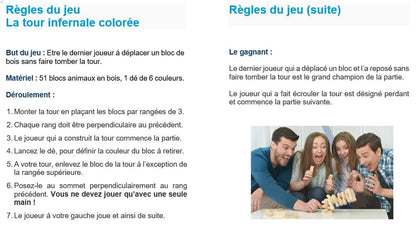 Blocs empilables en bois - Animalitos