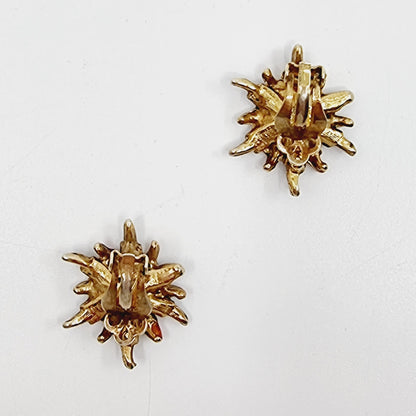 Boucles d'oreilles clips - fleurs