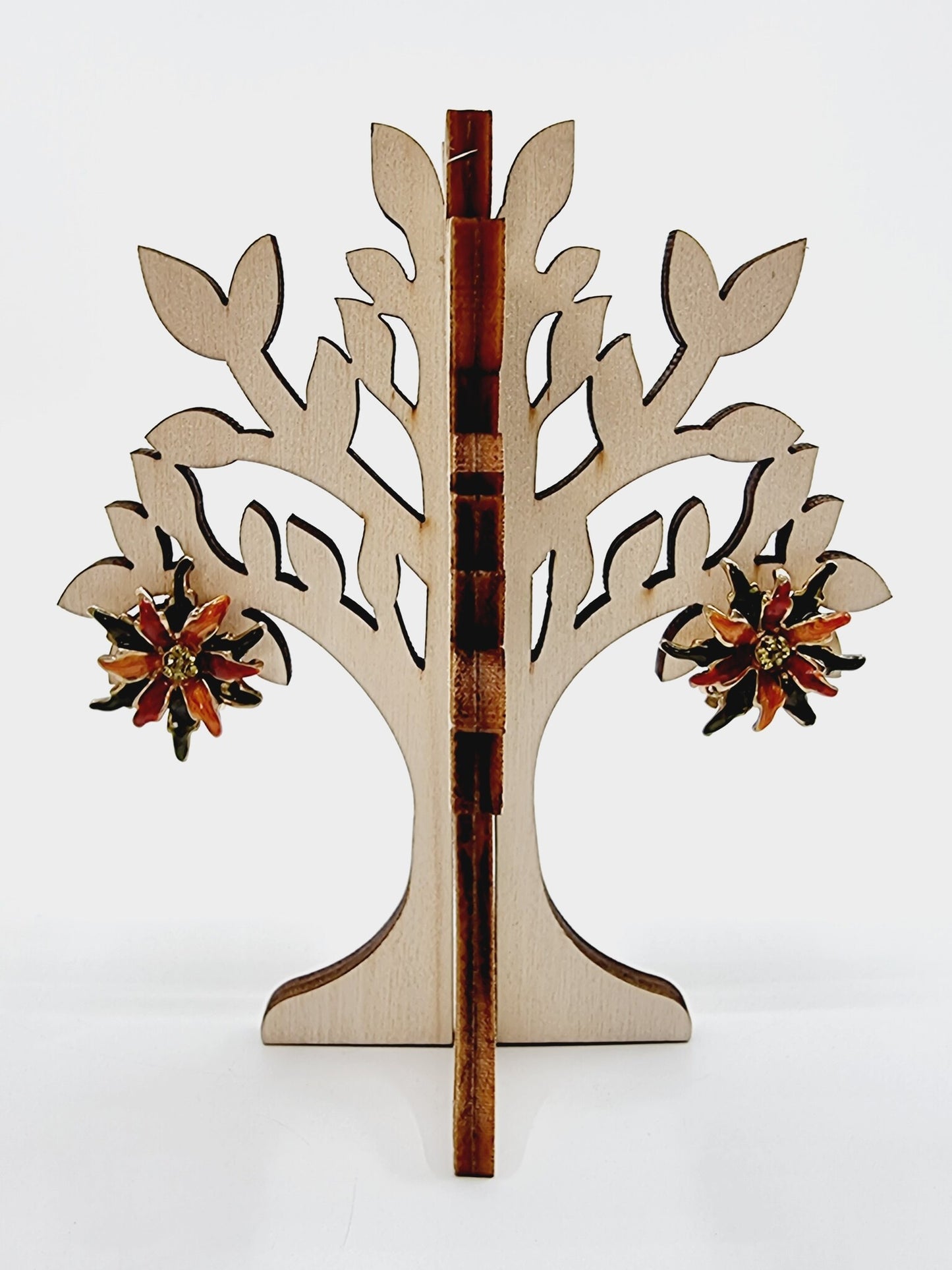 Boucles d'oreilles clips - fleurs