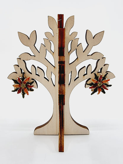 Boucles d'oreilles clips - fleurs