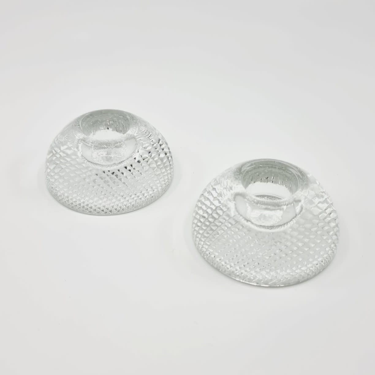 Bougeoir en verre pour bougie effilée (2 pièces)