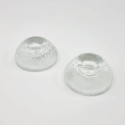 Bougeoir en verre pour bougie effilée (2 pièces)