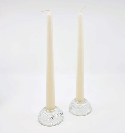 Bougeoir en verre pour bougie effilée (2 pièces)