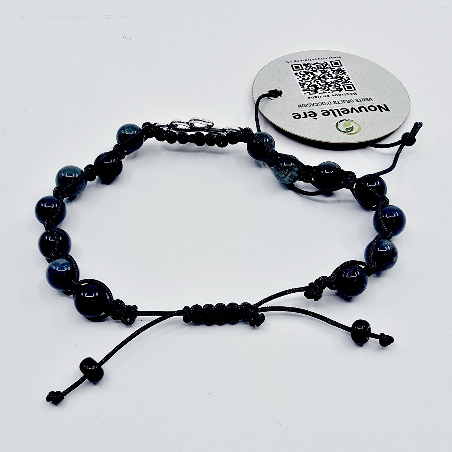 Bracelet trèfle - Agate mousse