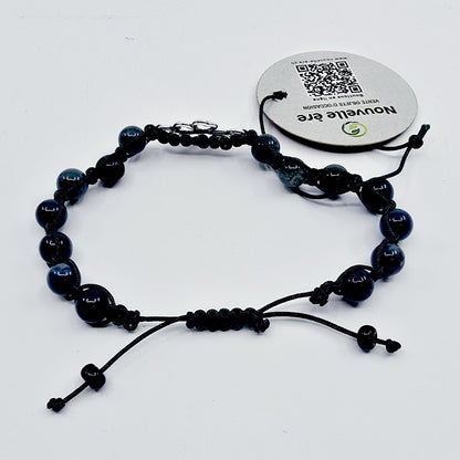 Bracelet trèfle - Agate mousse