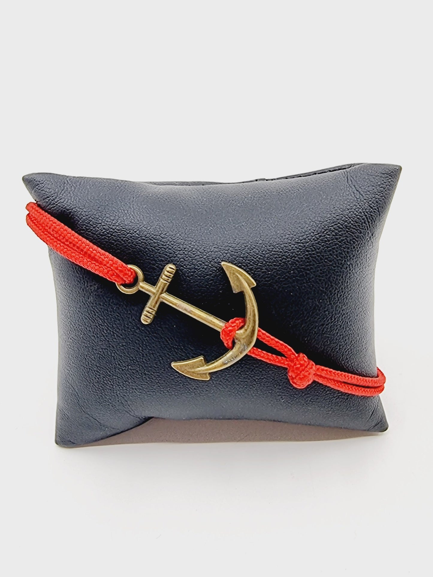 Bracelet ancre - cordon rouge