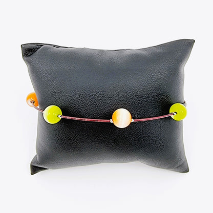 Bracelet cerceau - vert/orange