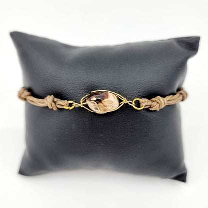 Bracelet en pierre naturelle brune