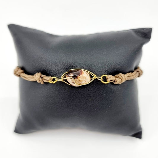 Bracelet en pierre naturelle brune