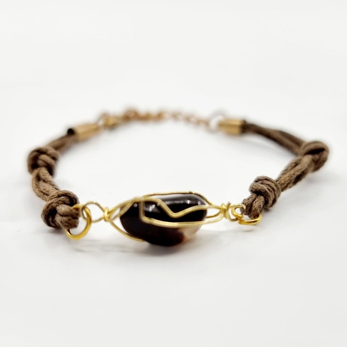 Bracelet en pierre naturelle brune