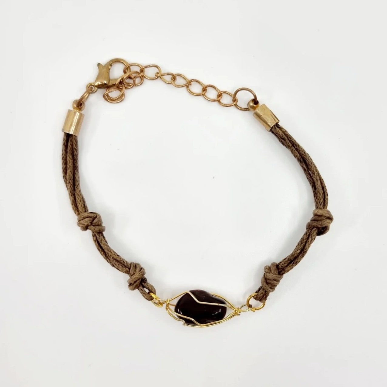 Bracelet en pierre naturelle brune