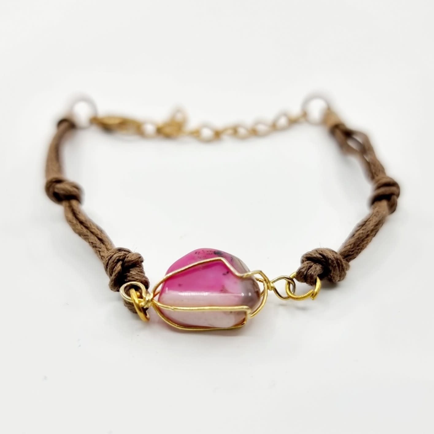 Bracelet en pierre naturelle rose