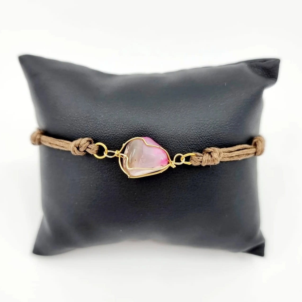 Bracelet en pierre naturelle rose