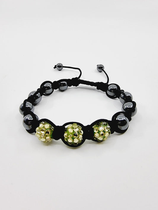 Bracelet shamballa - vert pâle