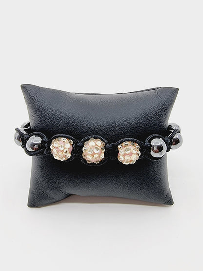 Bracelet shamballa - beige
