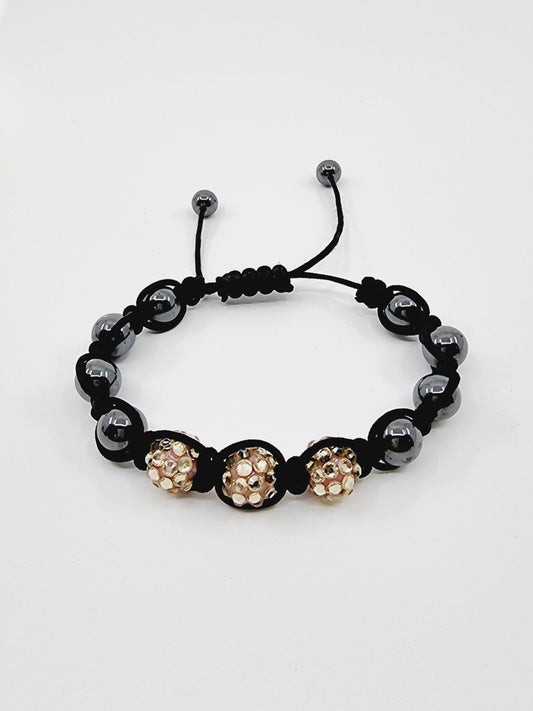 Bracelet shamballa - beige