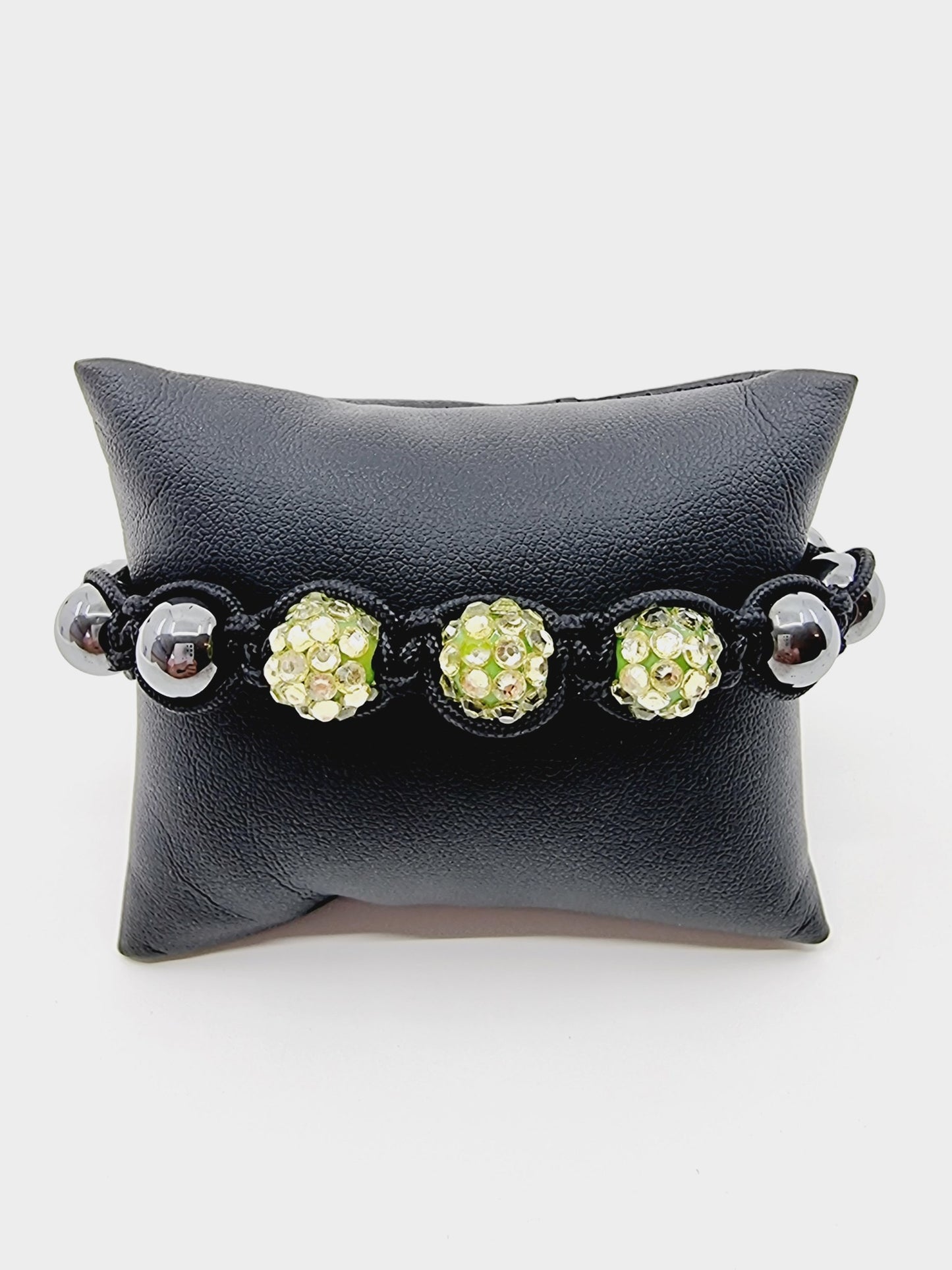 Bracelet shamballa - vert pâle