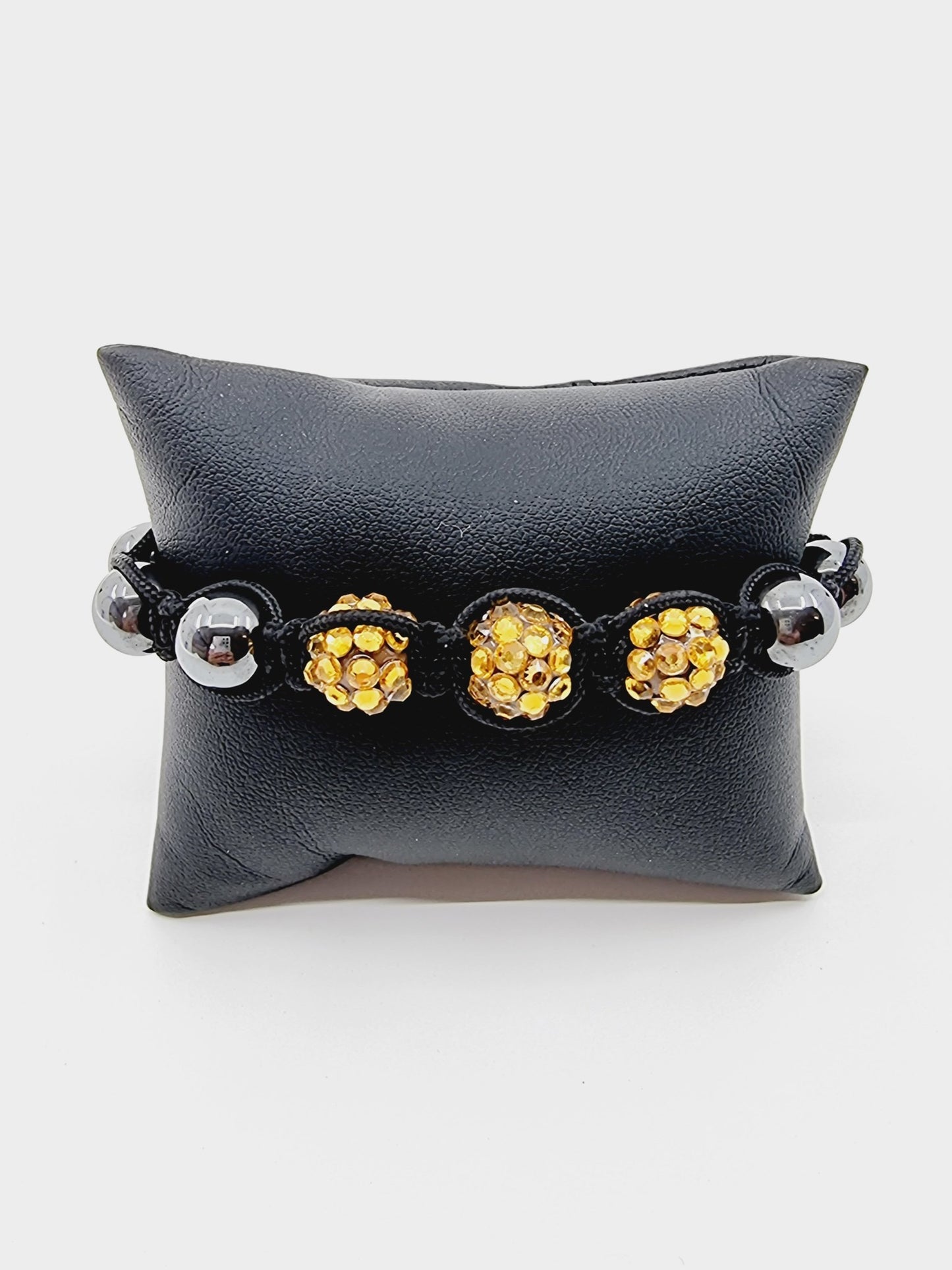 Bracelet shamballa - orangé