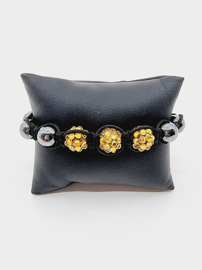 Bracelet shamballa - orangé