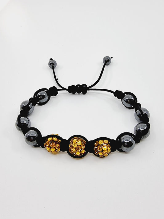 Bracelet shamballa - orangé