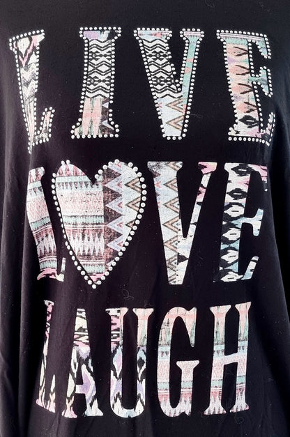 T-shirt noir à frange (SIZE : XL)