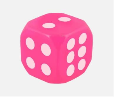 Dé de jeu lumineux (1 pièce)