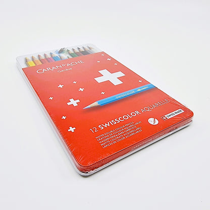 Crayons de couleur aquarellables Caran d'Ache (12 couleurs)