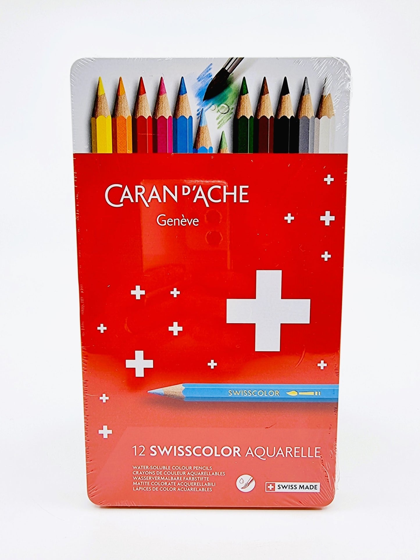 Crayons de couleur aquarellables Caran d'Ache (12 couleurs)