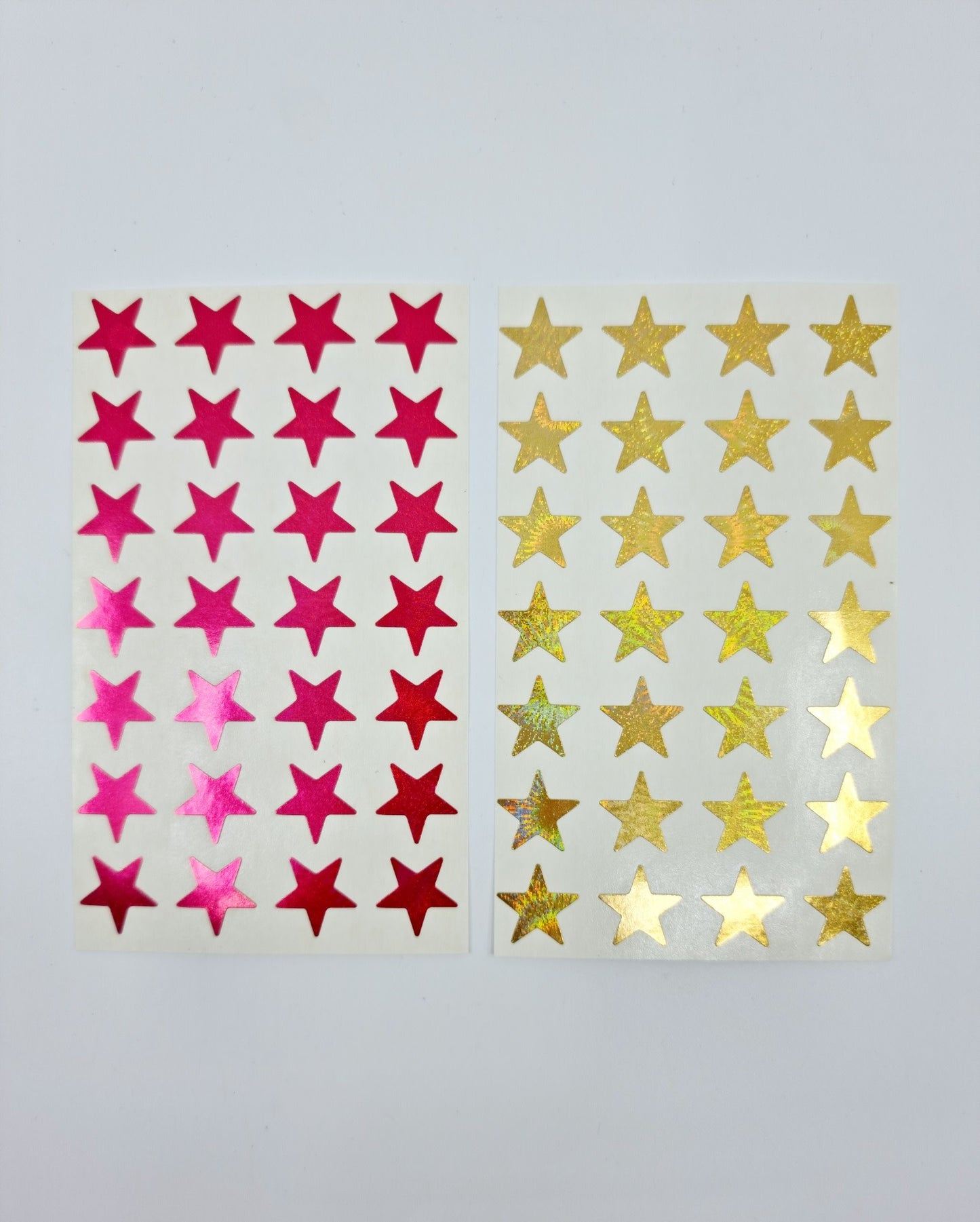 Stickers - étoiles dorées & roses