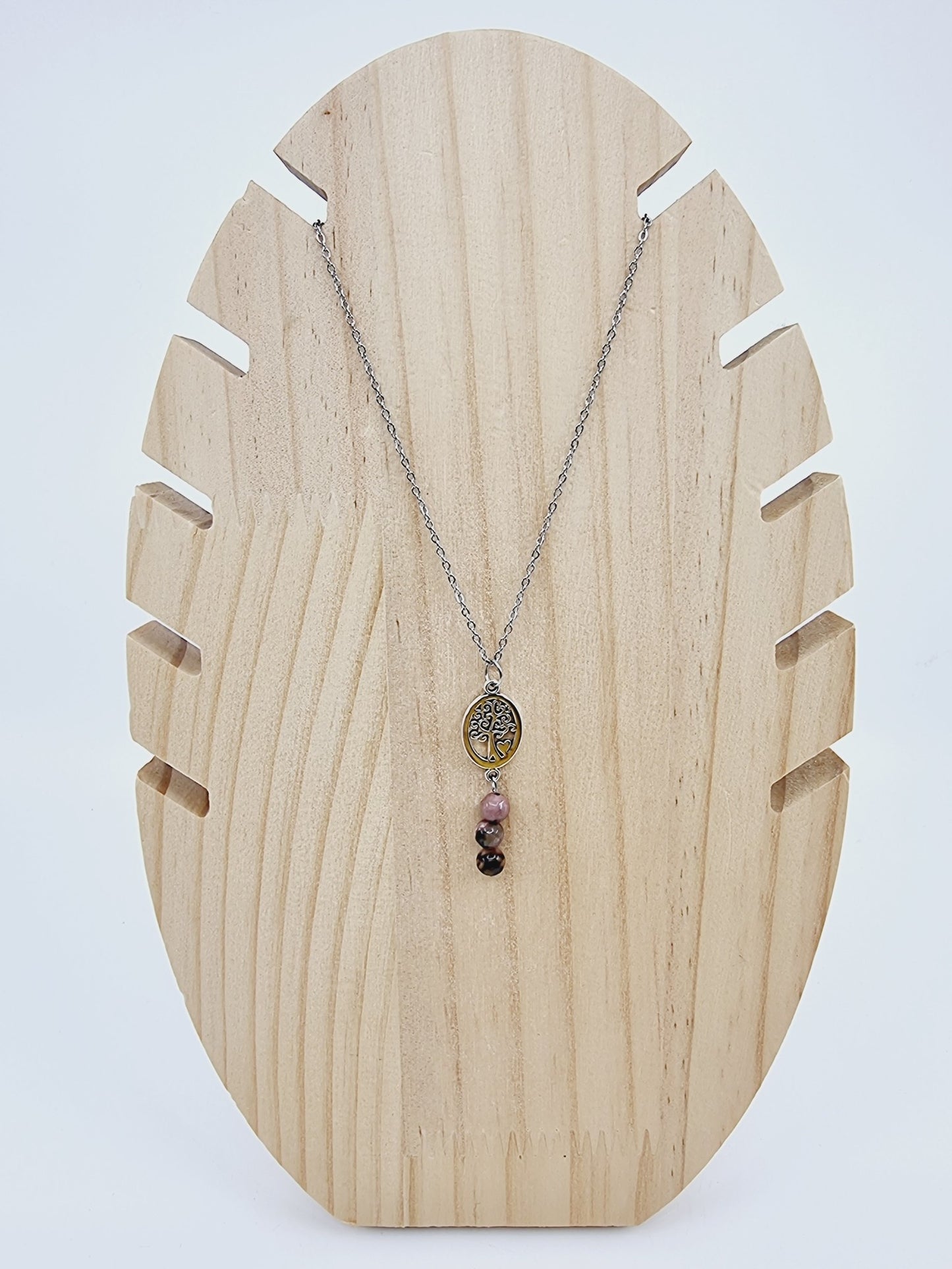 Collier arbre de vie - Rhodonite